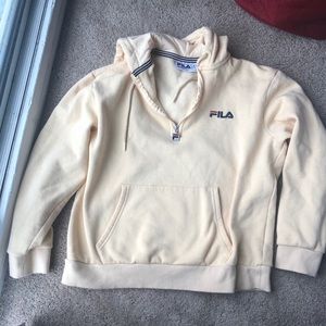FILA pale yellow sweatshirt from UO, size Medium